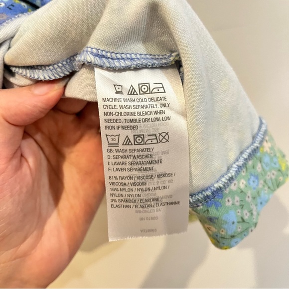 Isaac Mizrahi live blue and Green Flowers dress - Picture 7 of 8